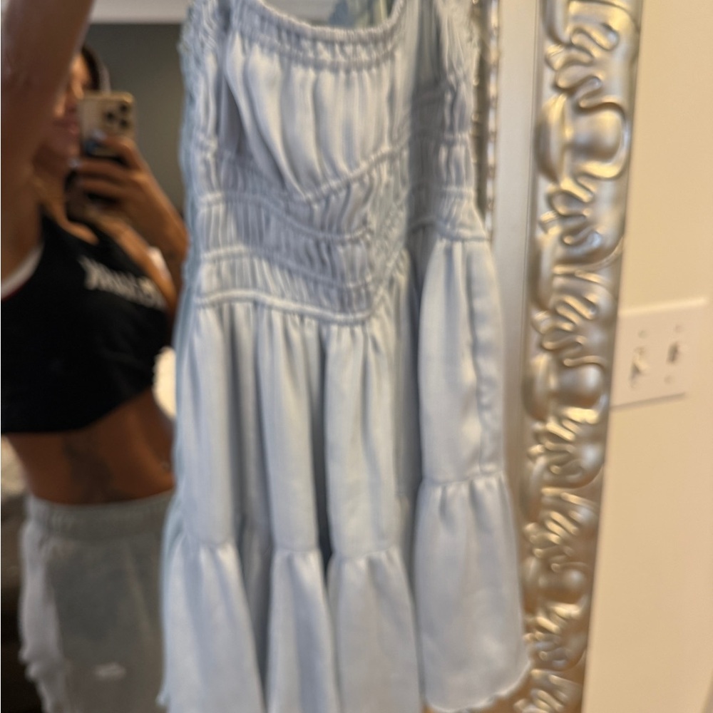 Oh Polly Strapless Light Blue Dress - Picture 8 of 8